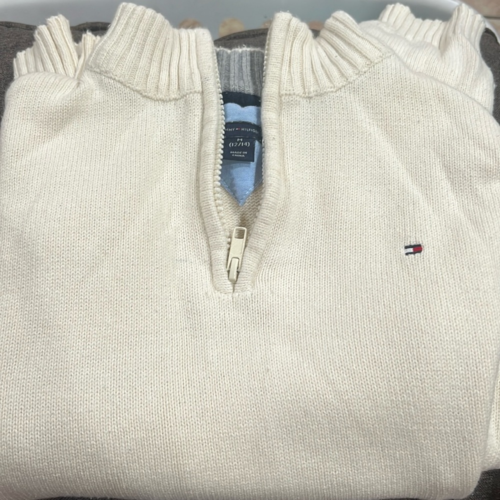 Cream color  Tommy Hilfiger size M (12-14) boys